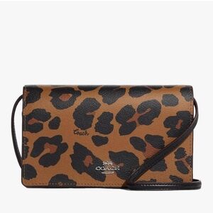 Coach Leopard Print Crossbody Bag - Brown and Black